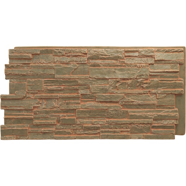 Ekena Millwork Cascade Stacked Stone, StoneWall Faux Stone Siding Panel PNU24X48CAIM - main